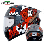 Red, Gray & White Good Mood Motorcycle Helmet at KingsMotorcycleFairings.com
