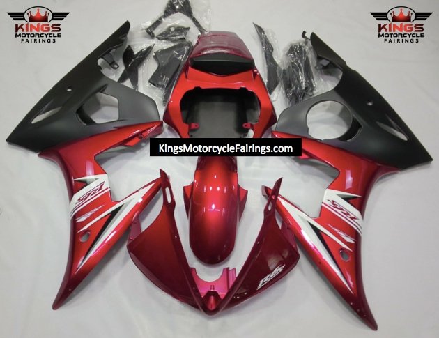 Yamaha YZF-R6 (2005) Red, Matte Black, White & Silver Fairings