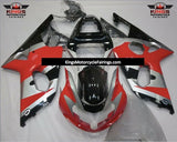 Suzuki GSXR1000 (2000-2002) Red, Silver & Black Fairings