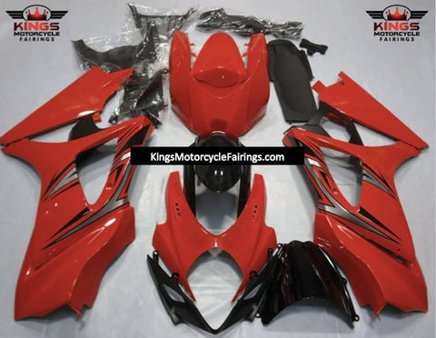 Suzuki GSXR1000 (2007-2008) Red, Silver & Black Fairings