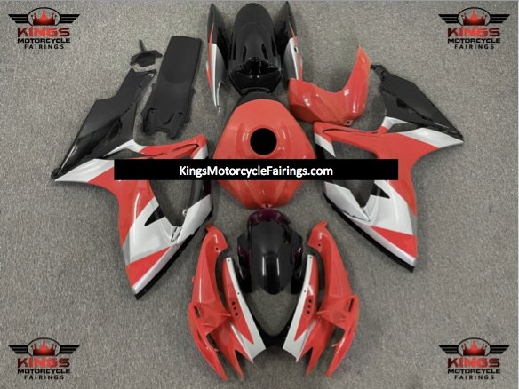 Suzuki GSXR600 (2006-2007) Red, Silver & Black Fairings