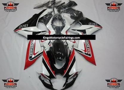 Red, White and Black Yoshimura Fairing Kit for a 2011, 2012, 2013, 2014, 2015, 2016, 2017, 2018, 2019, 2020 & 2021 Suzuki GSX-R750 motorcycle