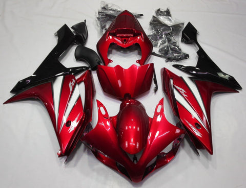 Yamaha YZF-R1 (2007-2008) Candy Red, White, Silver & Black Fairings
