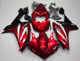 Candy Red, White, Silver and Black Fairing Kit for a 2007 & 2008 Yamaha YZF-R1 motorcycle