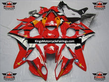 Red, White, Black and Orange Fairing Kit for a 2017 and 2018 BMW S1000RR motorcycle