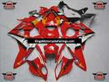 Red, White, Black and Orange Fairing Kit for a 2017 and 2018 BMW S1000RR motorcycle