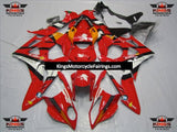Red, White, Black and Orange Fairing Kit for a 2015 and 2016 BMW S1000RR motorcycle