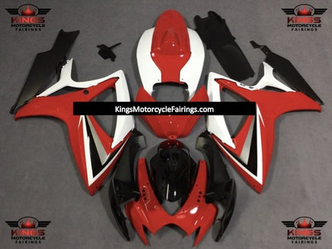 Suzuki GSXR750 (2006-2007) Red, White, Black & Silver Fairings