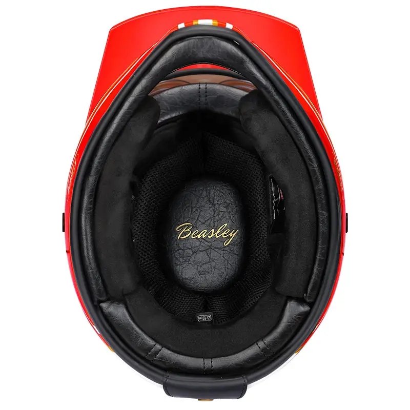 Red, White & Blue Lightning Beasley Open-Face Motorcycle Helmet is brought to you by KingsMotorcycleFairings.com