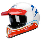 Red, White & Blue Lightning Beasley Open-Face Motorcycle Helmet is brought to you by KingsMotorcycleFairings.com