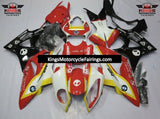 Red, Yellow, White and Black Fairing Kit for a 2009, 2010, 2011, 2012, 2013 and 2014 BMW S1000RR motorcycle