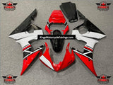Red, White and Black Fairing Kit for a 2005 Yamaha YZF-R6 motorcycle