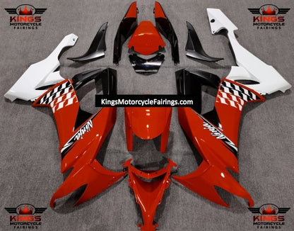 Fairing kit for a Kawasaki Ninja ZX10R (2008-2010) Red, White & Black