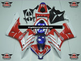 Red, White and Blue Star 14 Fairing Kit for a 2007 and 2008 Honda CBR600RR motorcycle