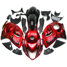 Suzuki GSXR1300 Hayabusa (2008-2019) Red & Black Flame Fairings