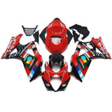 Red and Black Jomo Fairing Kit for a 2007 & 2008 Suzuki GSX-R1000 motorcycle