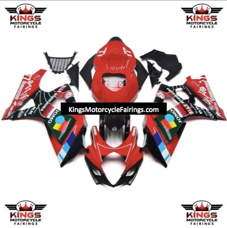 Suzuki GSXR1000 (2007-2008) Red & Black Jomo Fairings