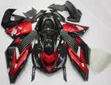 Black and Red Fairing Kit for a 2006, 2007, 2008, 2009, 2010 & 2011 Kawasaki Ninja ZX-14R motorcycle