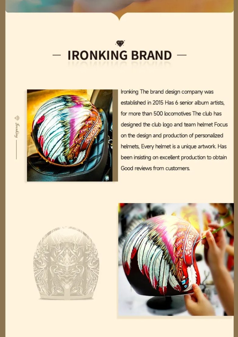 Hand Painted Motorcycle Helmet, American Eagle Retro