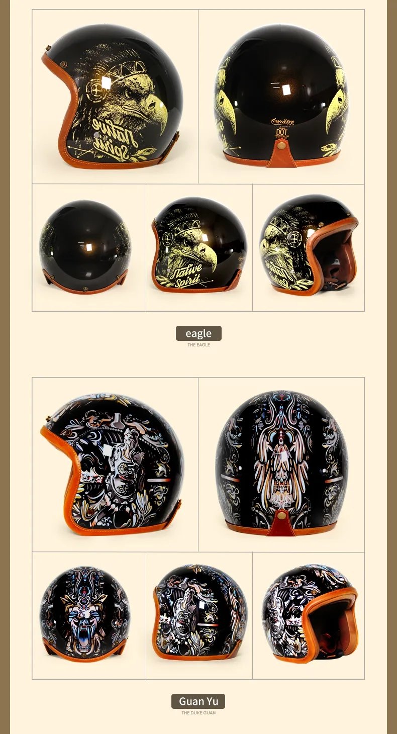 Retro Motorcycle Helmet is brought to you by KingsMotorcycleFairings.com