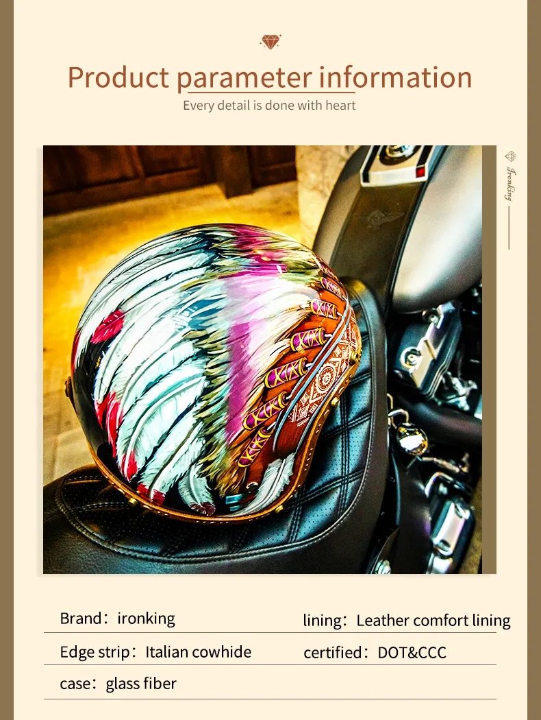 Hand Painted Motorcycle Helmet | Blue Koi Fish