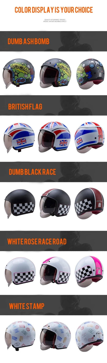 Retro Motorcycle Helmet is brought to you by KingsMotorcycleFairings.com