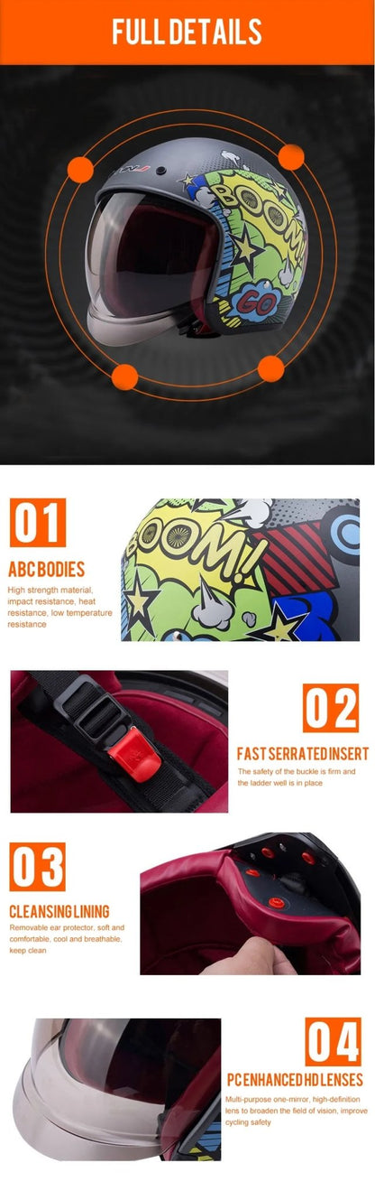 Retro Motorcycle Helmet is brought to you by KingsMotorcycleFairings.com