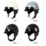 Black Retro Open Face 3/4 Beasley Motorcycle Helmet
