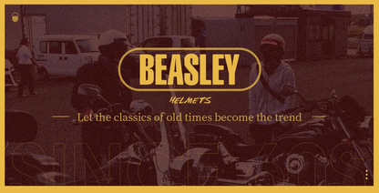 Retro Open Face 3/4 Beasley Motorcycle Helmet is brought to you by KingsMotorcycleFairings.com
