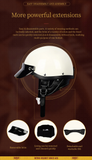 Retro Open Face 3/4 Beasley Motorcycle Helmet is brought to you by KingsMotorcycleFairings.com