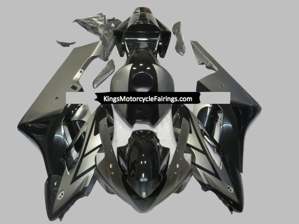 Honda CBR1000RR Fairings (2004-2005) Silver, Black at KingsMotorcycleFairings.com