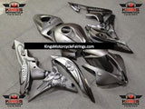 Silver and Black, Gears and Skulls Fairing Kit for a 2007 and 2008 Honda CBR600RR motorcycle
