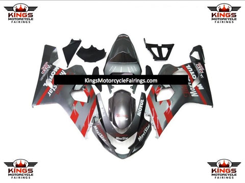 Suzuki GSXR600 (2004-2005) Silver & Red Movistar Fairings
