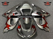 Suzuki GSXR600 (2000-2003) Silver & Red Tribal Fairings