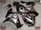 Silver, Black and Red Fairing Kit for a 2012, 2013, 2014, 2015 & 2016 Honda CBR1000RR motorcycle