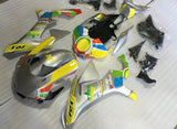 Silver and Yellow Color Wheel Fairing Kit for a 2015, 2016, 2017, 2018 & 2019 Yamaha YZF-R1 motorcycle.