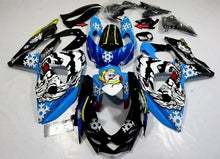 Suzuki GSXR1000 (2009-2016) Blue, Black & White Snow Fairings