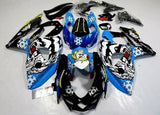 Blue, Black & White Snow Fairing Kit for a 2009, 2010, 2011, 2012, 2013, 2014, 2015 & 2016 Suzuki GSX-R1000 motorcycle