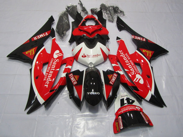 Yamaha YZF-R6 (2008-2016) Red, Black & White Santander Fairings