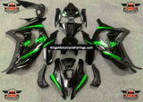 Fairing Kit for a Kawasaki Ninja ZX10R (2016-2020) Satin Black & Green
