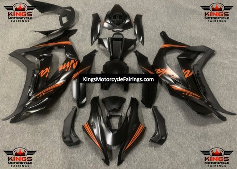Fairing Kit for a Kawasaki Ninja ZX10R (2016-2020) Satin Black & Orange