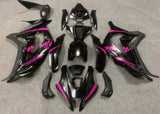 Satin Black and Pink Fairing Kit for a 2016, 2017, 2018, 2019 & 2020 Kawasaki Ninja ZX-10R motorcycle