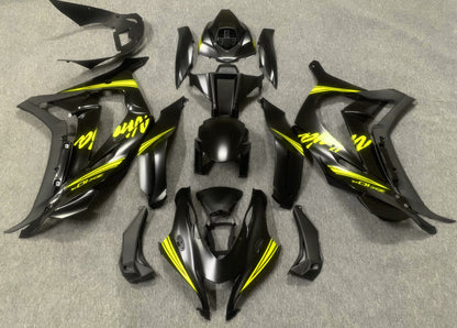 Satin Black and Yellow Fairing Kit for a 2016, 2017, 2018, 2019 & 2020 Kawasaki Ninja ZX-10R motorcycle