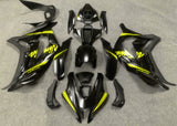 Satin Black and Yellow Fairing Kit for a 2016, 2017, 2018, 2019 & 2020 Kawasaki Ninja ZX-10R motorcycle
