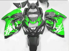 Shop Suzuki Hayabusa Fairings (2008-2019) Black, Green Flame from KingsMotorcycleFairings.com