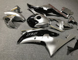 Silver, Black and Gold Fairing Kit for a 2008, 2009, 2010, 2011, 2012, 2013, 2014, 2015 & 2016 Yamaha YZF-R6 motorcycle