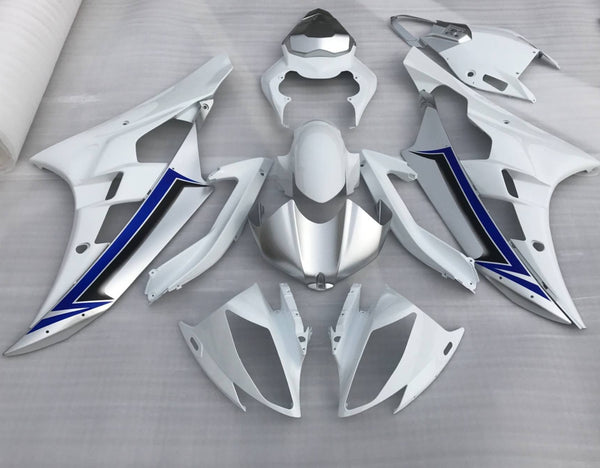 Yamaha YZF-R6 (2006-2007) White, Silver & Blue Fairings