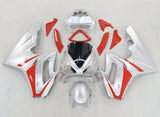 Silver and Red Fairing Kit for a 2006, 2007 & 2008 Triumph Daytona 675 motorcycle