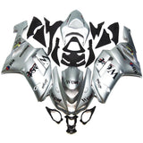 Fairing kit for a Kawasaki Ninja ZX6R 636 (2007-2008) Silver, White & Black West
