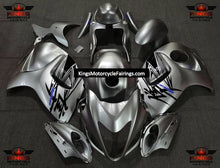 Silver, Black and Blue Fairing Kit for a 2008, 2009, 2010, 2011, 2012, 2013, 2014, 2015, 2016, 2017, 2018 & 2019 Suzuki GSX-R1300 Hayabusa motorcycle